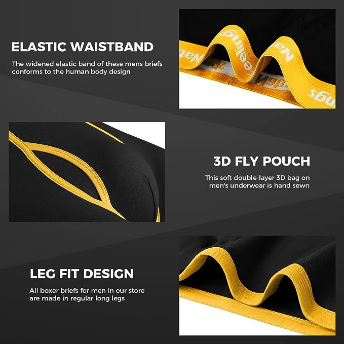 Men's Soft Cotton Open Fly Underwear Men's Boxer Briefs Underwear Liner Style - Mix Colors