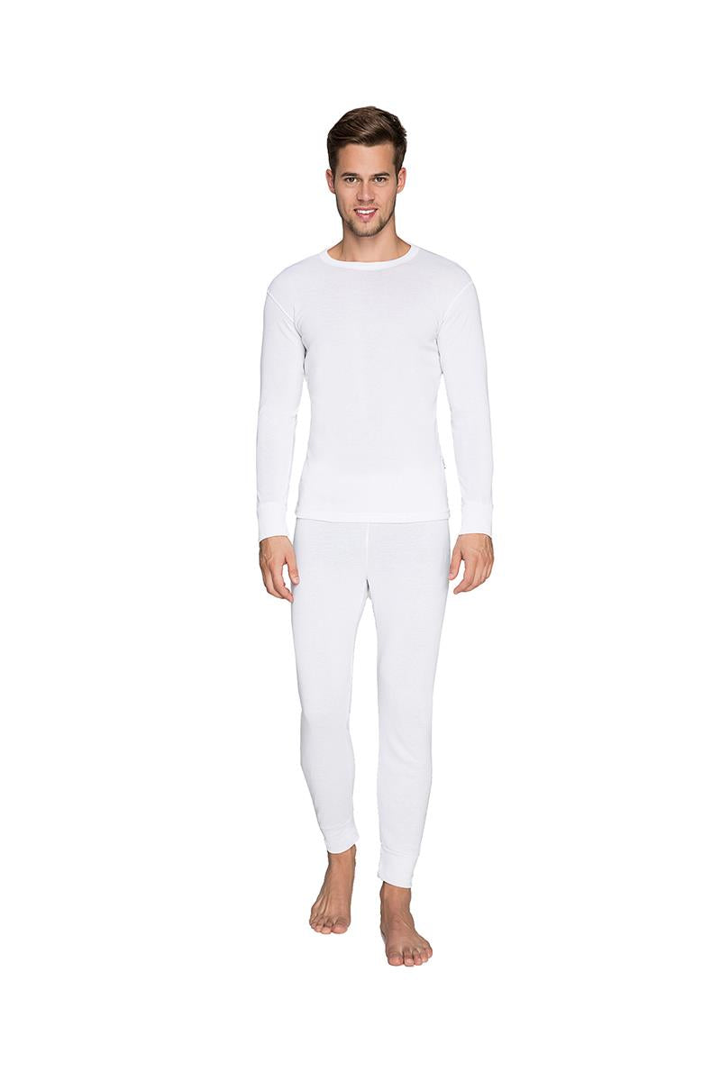 Wholesale Thermal Underwear Unisex Sets for Men & Women Thick Fleece Style - White