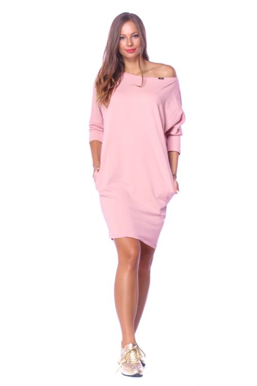 Loose Fit Side Pocket Mini Dress