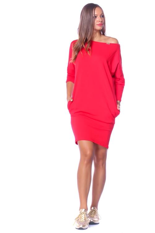Loose Fit Side Pocket Mini Dress