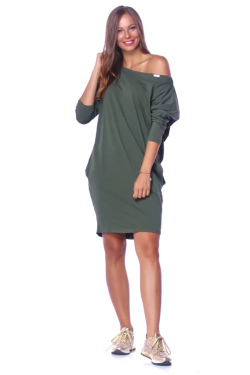 Loose Fit Side Pocket Mini Dress