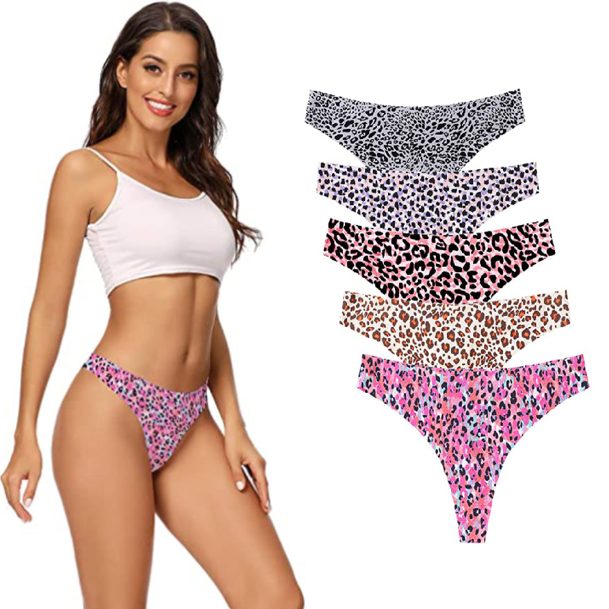 Wholesale Seamless Underwear for Women No Show Leopard Bikini
