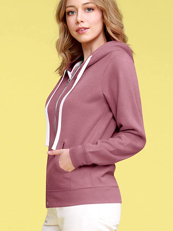 Wholesale Women's Long Sleeve Zip-up Hoodie Jacket