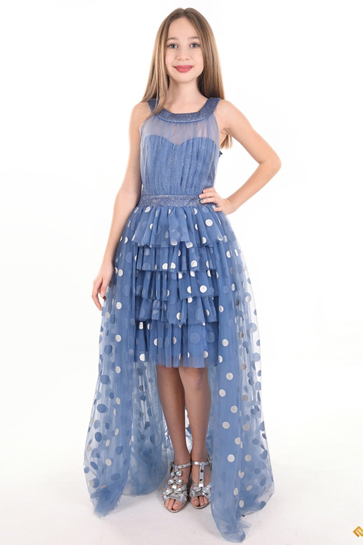 Polka Dot Tulle Dress For Party, Birthday, Evening Dress, Prom Dress