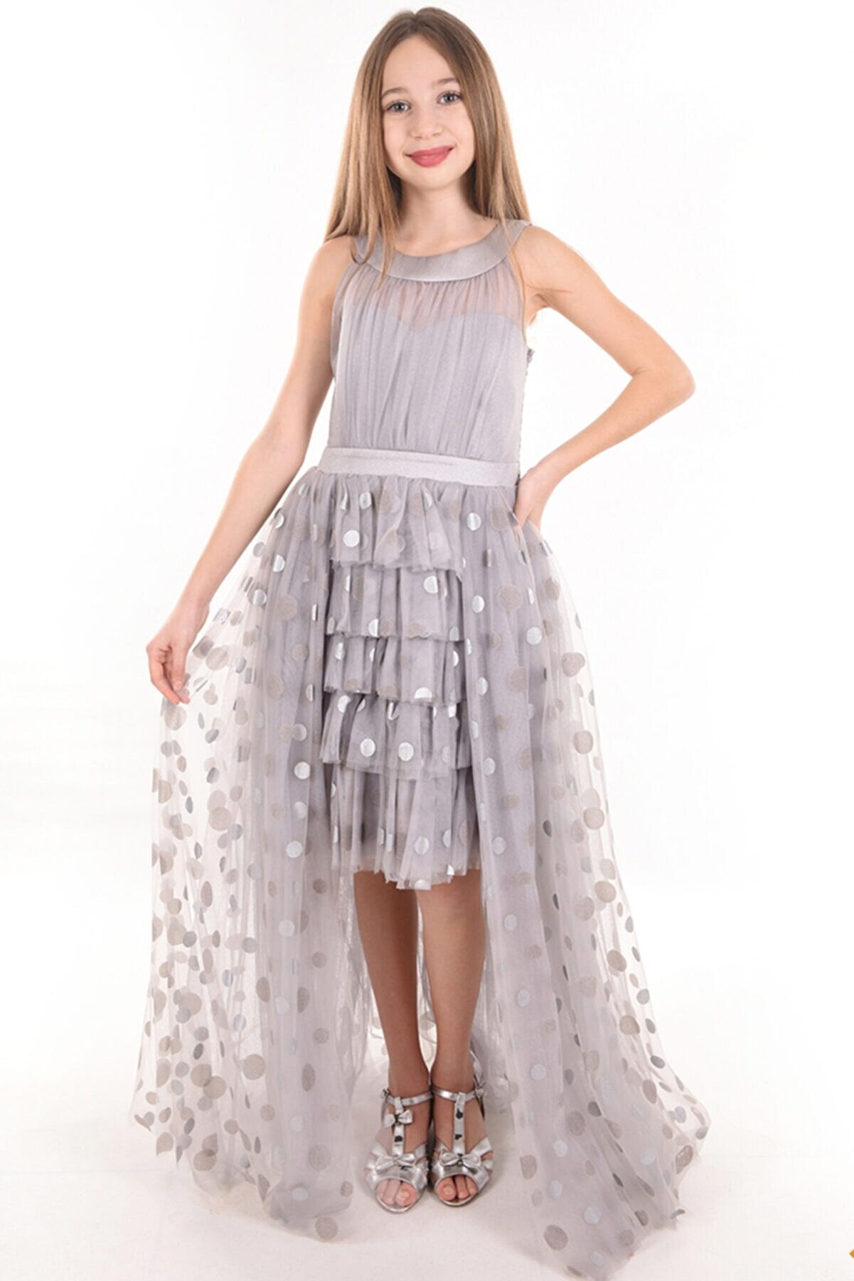 Polka Dot Tulle Dress For Party, Birthday, Evening Dress, Prom Dress