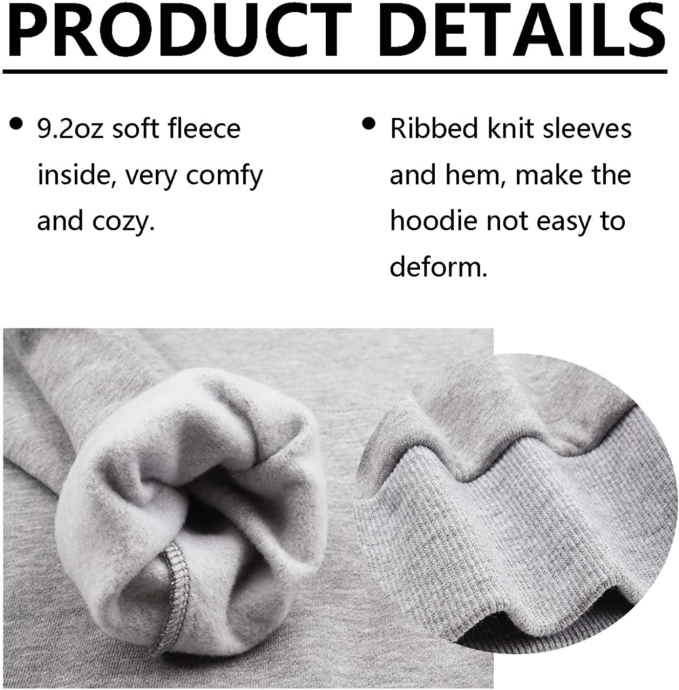Custom Men's Hoodie Sweatshirts Promotional Long Sleeve Soft Brushed Fleece Hoody Classic Drawstring Pullover