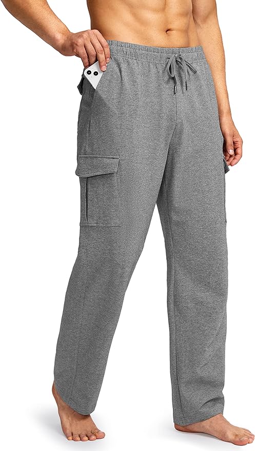 Wholesale Men's Cotton Sweatpants With Cargo Pockets - All Collors