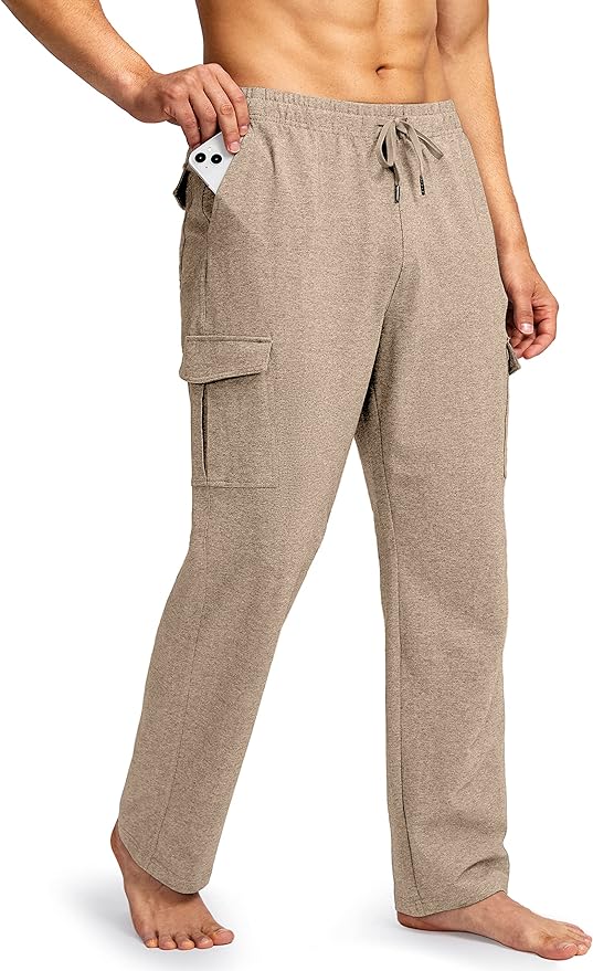 Wholesale Men's Cotton Sweatpants With Cargo Pockets - All Collors