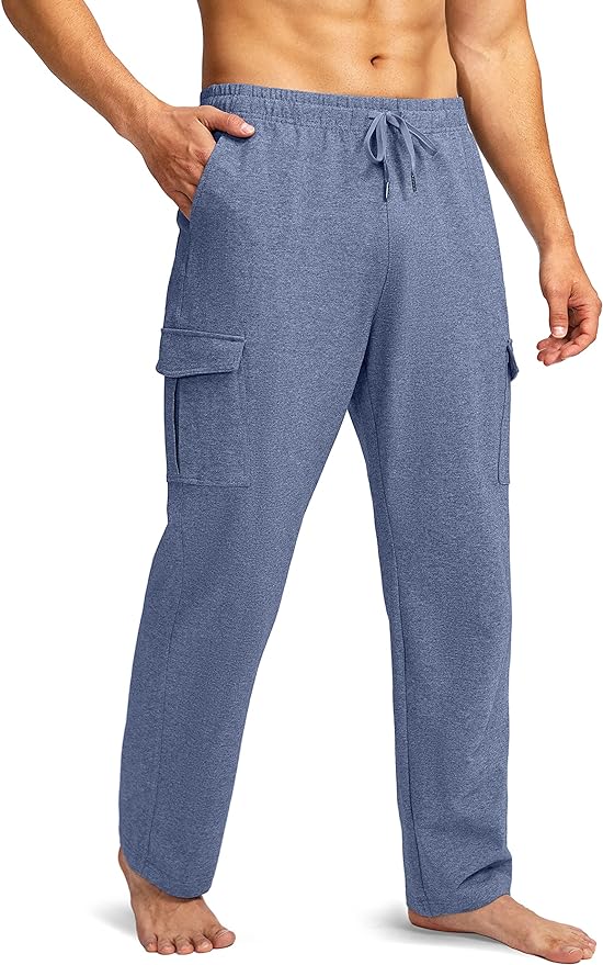 Wholesale Men's Cotton Sweatpants With Cargo Pockets - All Collors