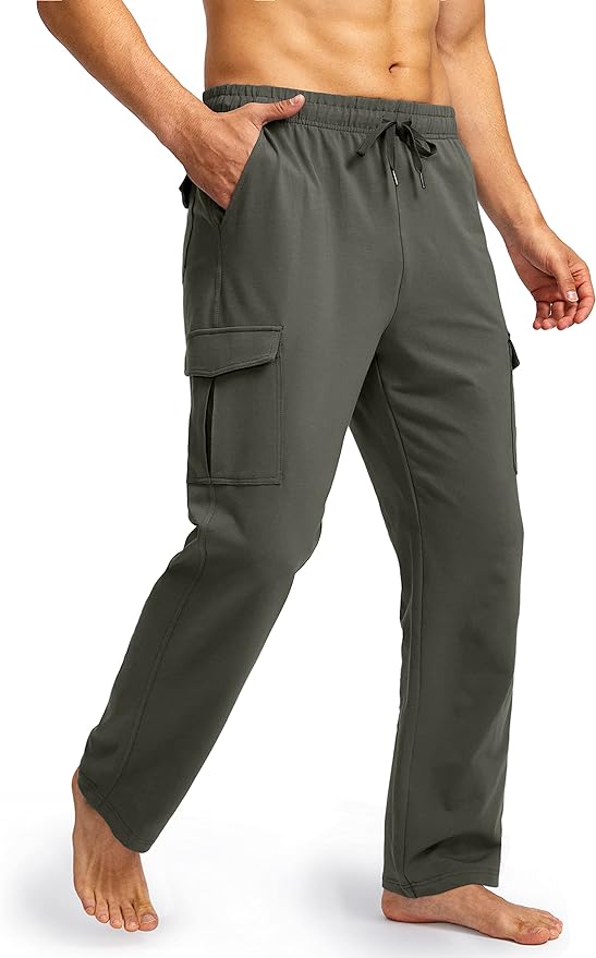 Wholesale Men's Cotton Sweatpants With Cargo Pockets - All Collors