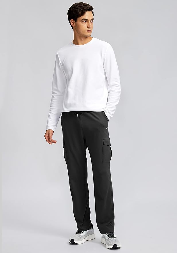 Wholesale Men's Cotton Sweatpants With Cargo Pockets - All Collors