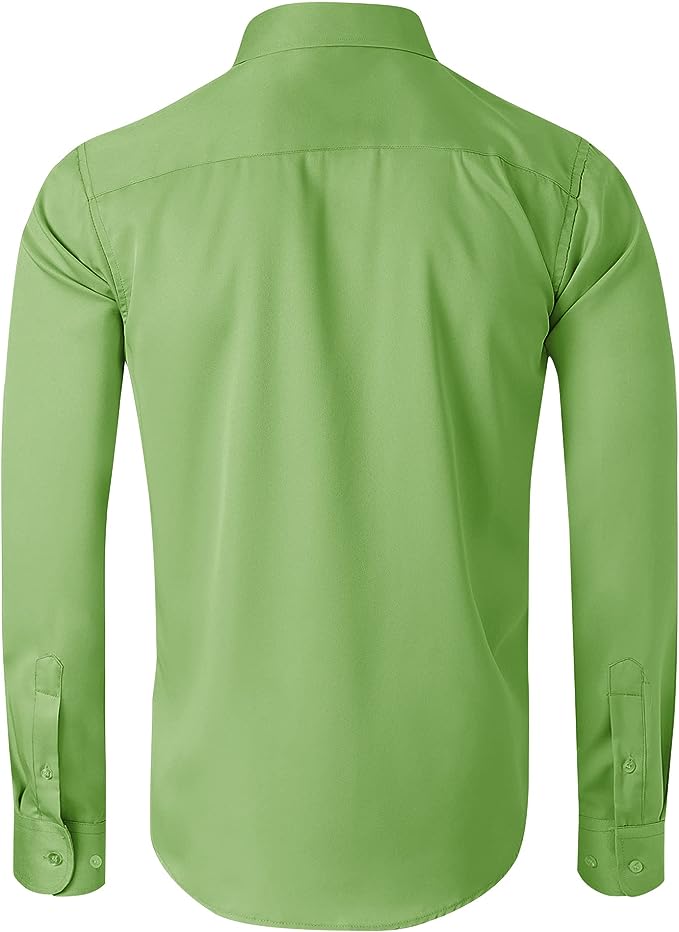 Men's Dress Shirts Wrinkle-Free Long Sleeve Stretch Solid Formal Busin DOZTEX Men's Dress Shirts Wrinkle-Free Long Sleeve Stretch Solid Formal Busin DOZTEX