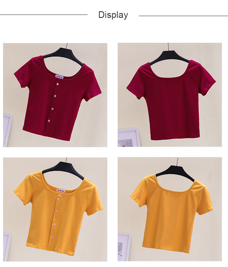 Women's Custom Logo Crop Tops, Promotional Cotton Crop T‑shirts - All Colors