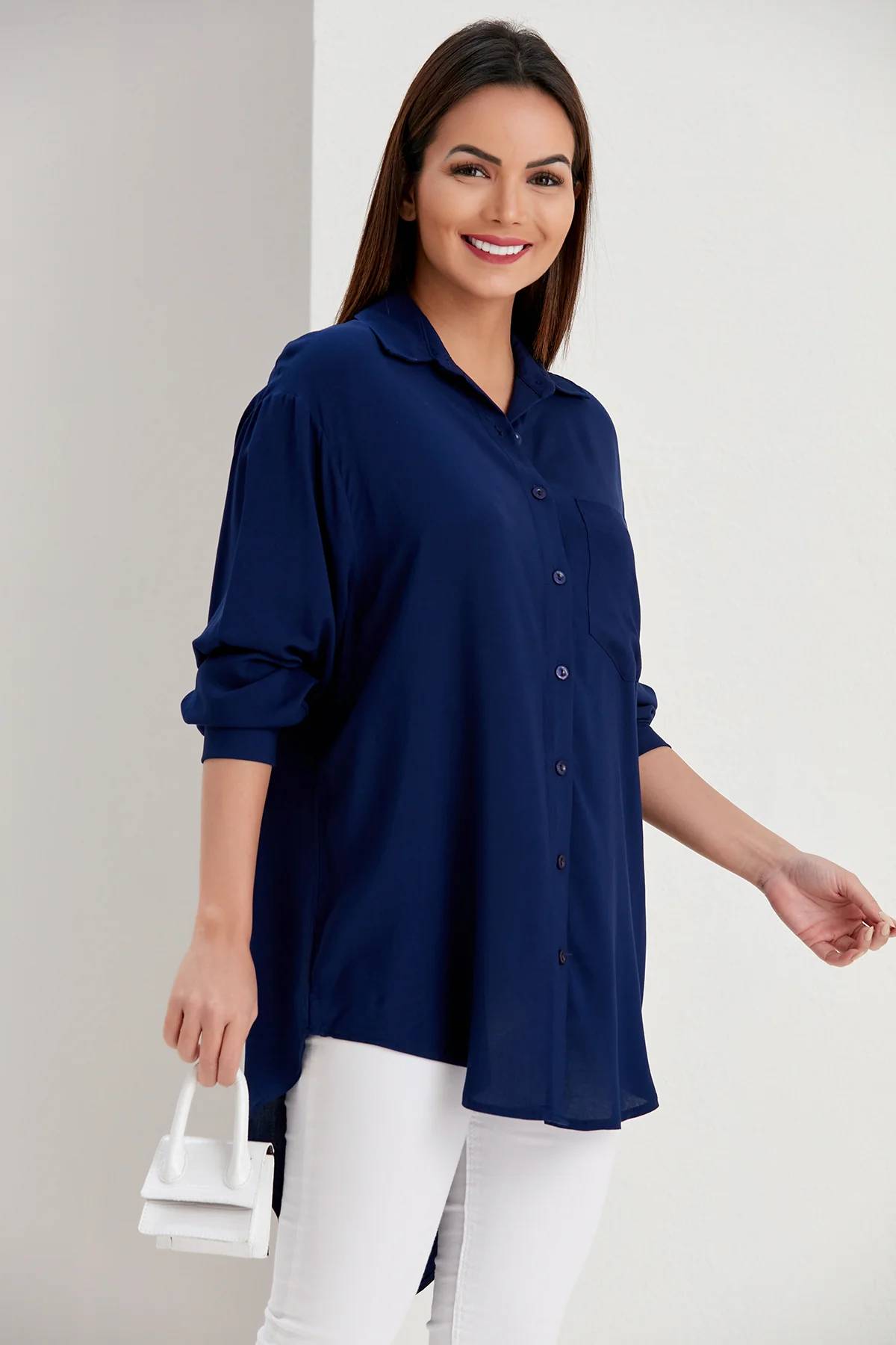 Wholesale Women's Long Sleeve Summer Relax Shirt Tunic Tops Tee