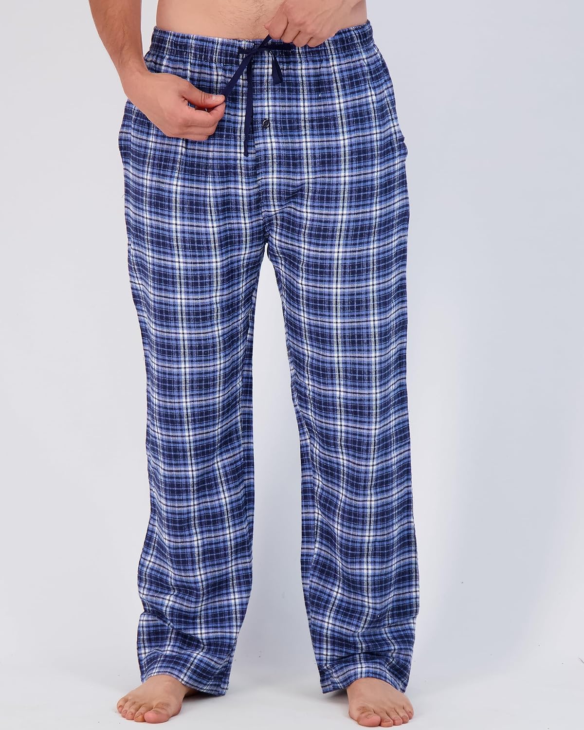 Wholesale Men's Pajama Pants, Knit Cotton Flannel Plaid Lounge Bottoms - All Styles