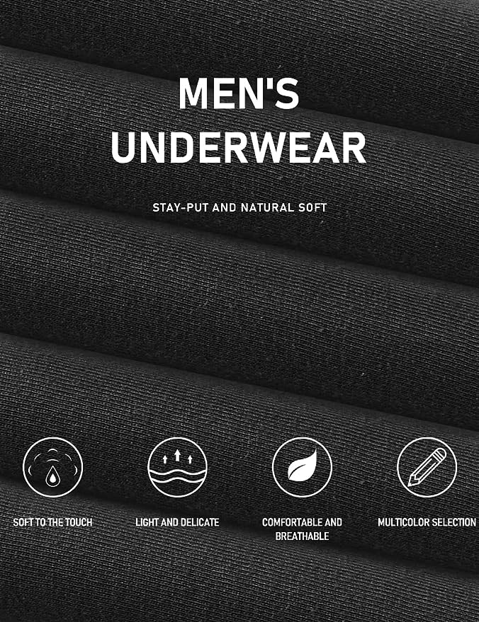 Men's Soft Cotton Open Fly Underwear Men's Boxer Briefs Underwear Solid Style - All Colors