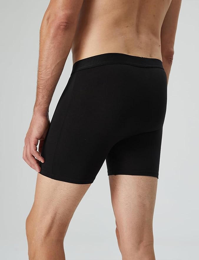 Men's Soft Cotton Open Fly Underwear Men's Boxer Briefs Underwear Solid Style - All Colors