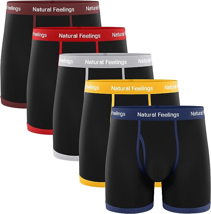 Men's Soft Cotton Open Fly Underwear Men's Boxer Briefs Underwear Liner Style - Mix Colors