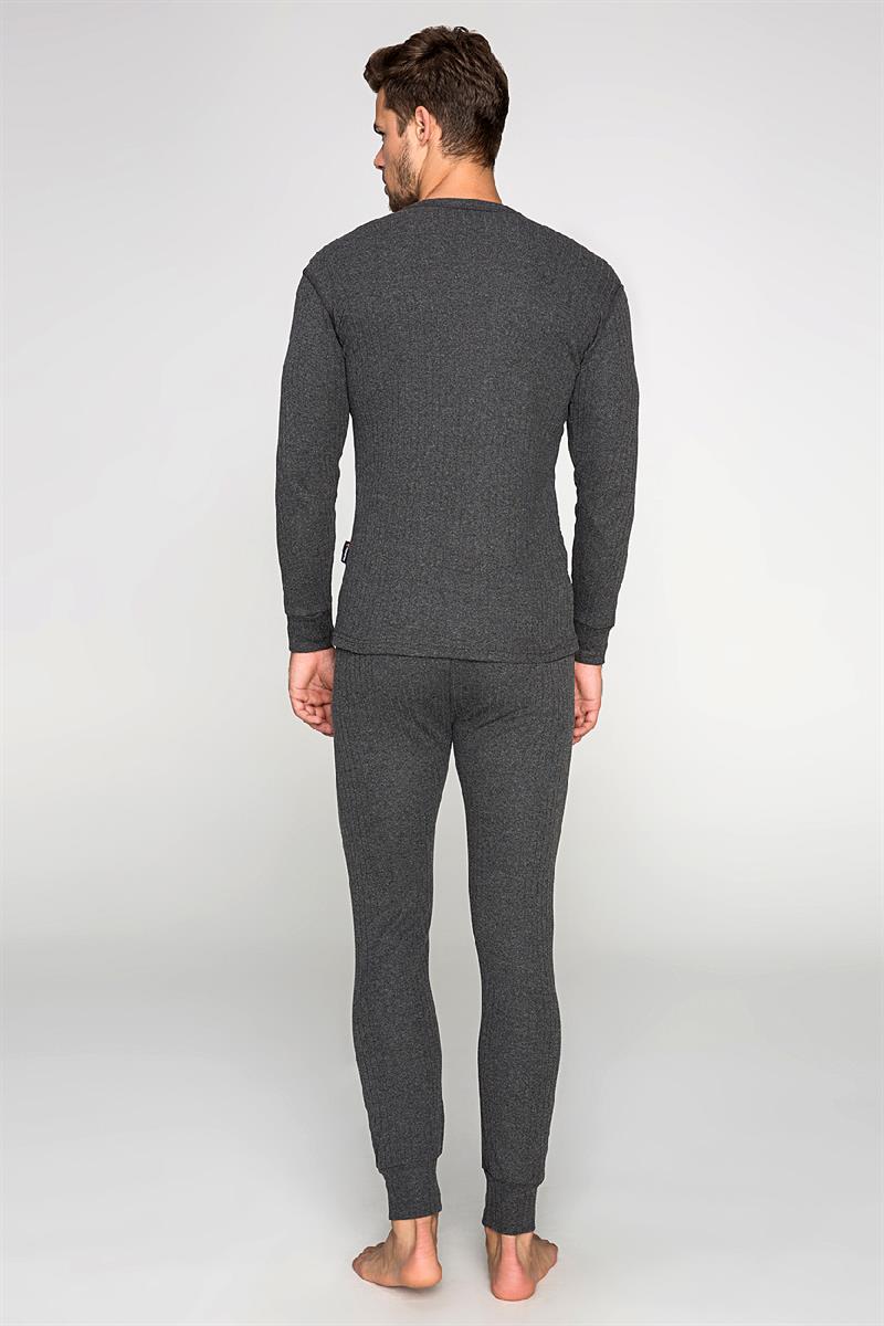 Wholesale Thermal Underwear Unisex Sets for Men & Women Soft Fleece Style - Grey