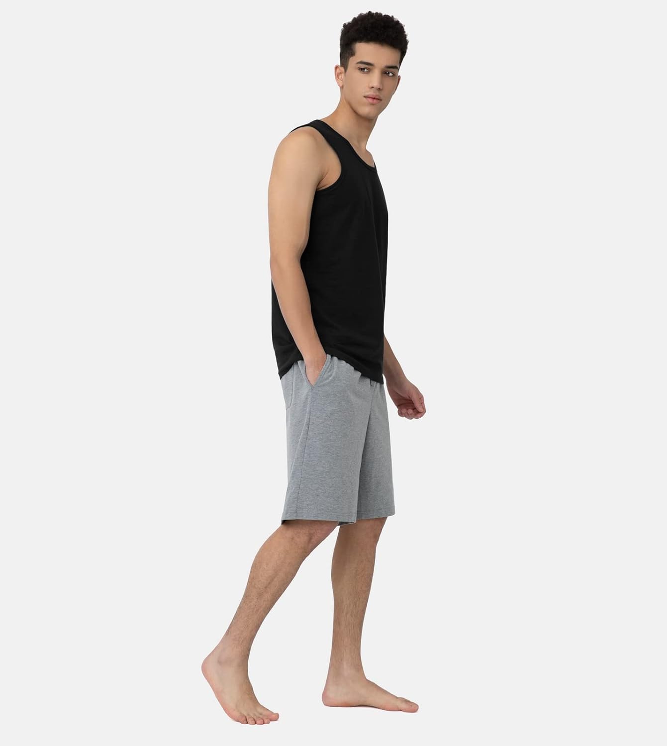 Wholesale Men's 100% Cotton Tank Top Ultra Soft Sleeveless Undershirts - Black