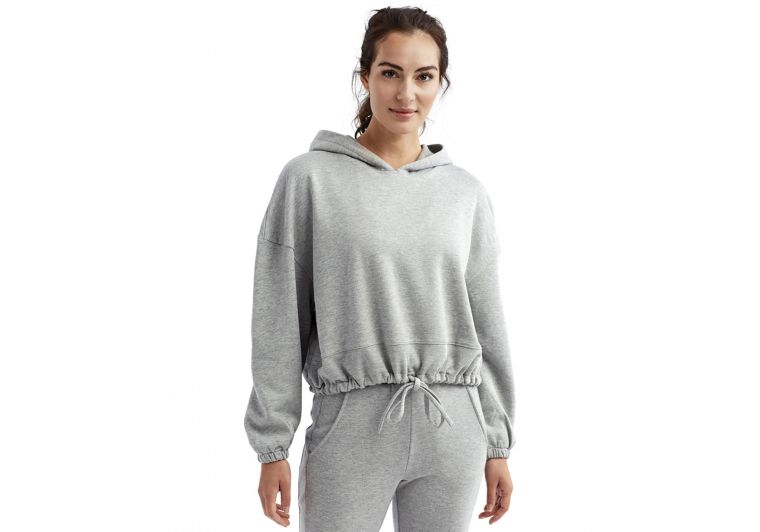 Wholesale Women's Cropped Long Sleeve Hoodie Sweatshirts