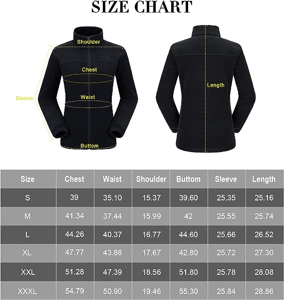 Wholesale Women's Full Zip Thermal Jackets With Pockets Soft Polar Fleece Coat - Black
