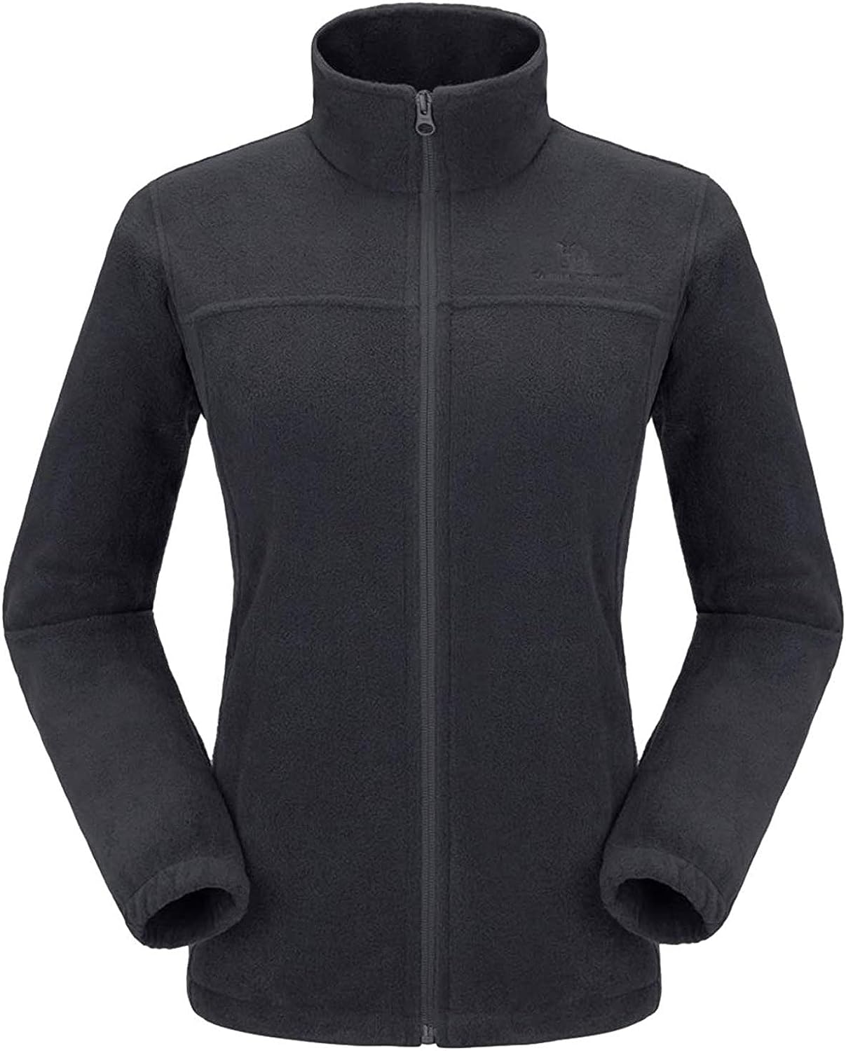 Wholesale Women's Full Zip Thermal Jackets With Pockets Soft Polar Fleece Coat - Gray