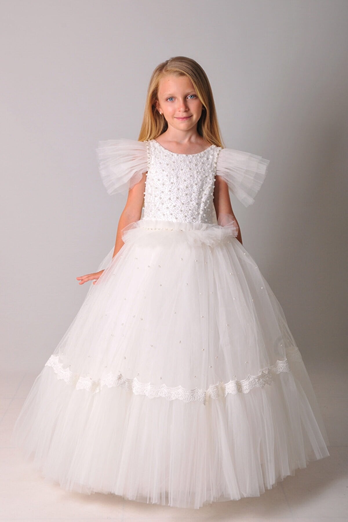 Pearls Puffy New Generation Party, Birthday Evening Dress Wedding Dress