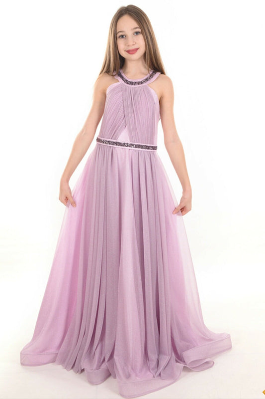 Helen Model Glittery Chiffon Party, Birthday Evening Dress, Prom Dress