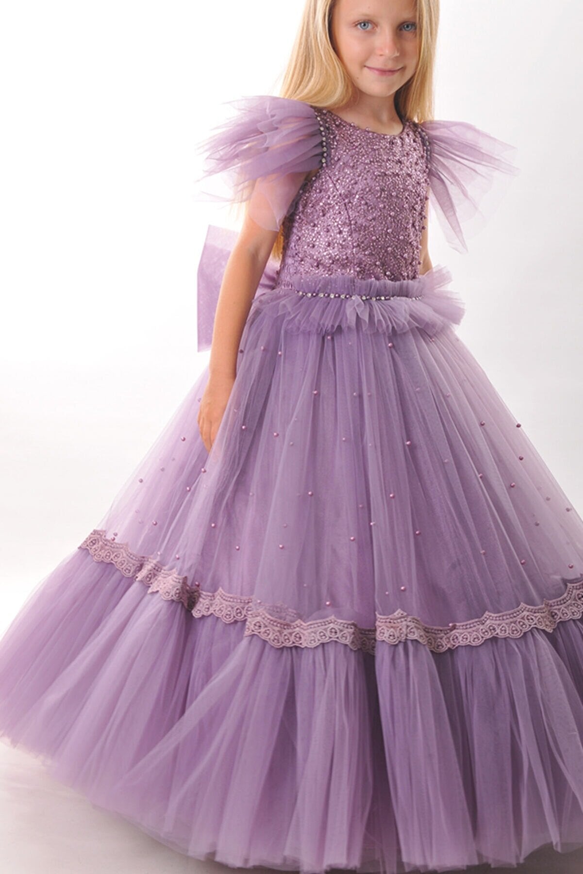 Pearls Puffy New Generation Party, Birthday Evening Dress Wedding Dress