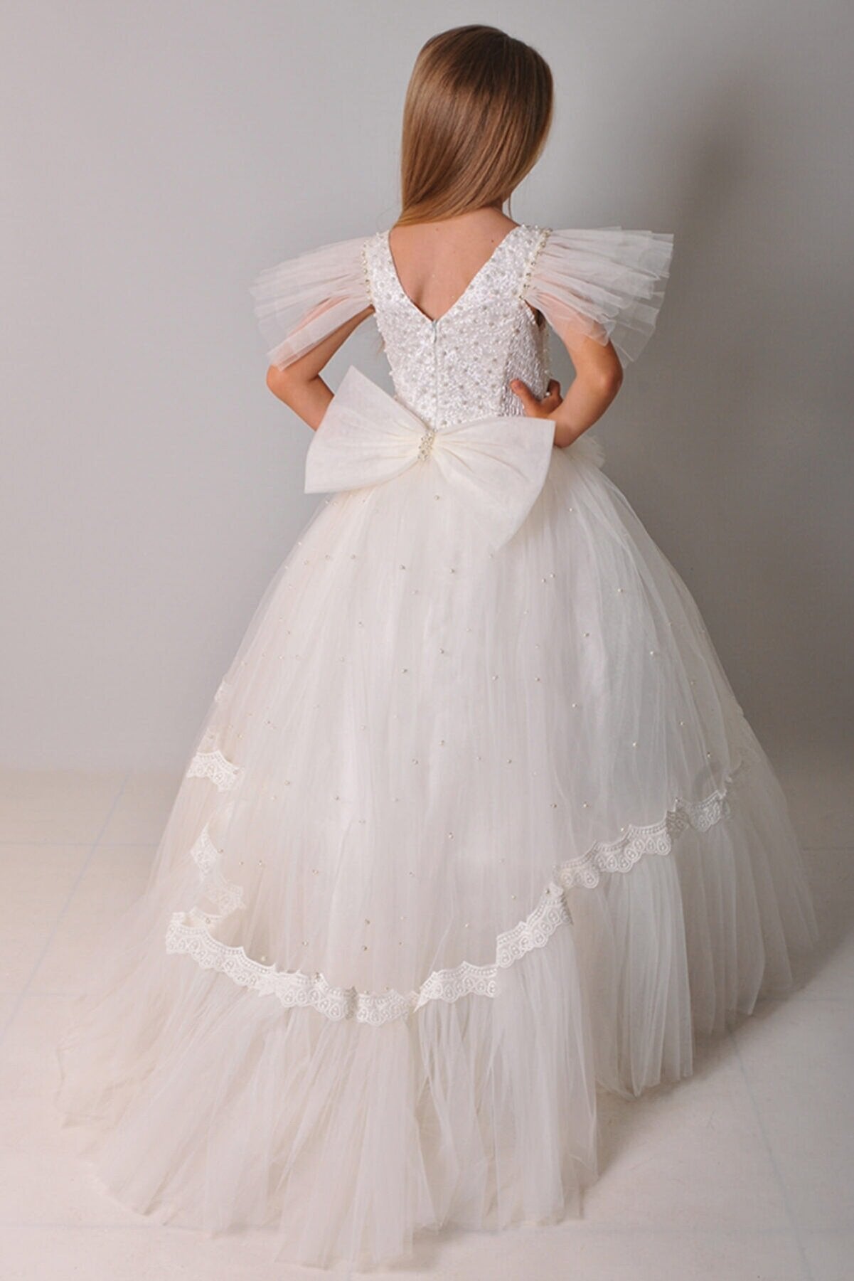 Pearls Puffy New Generation Party, Birthday Evening Dress Wedding Dress