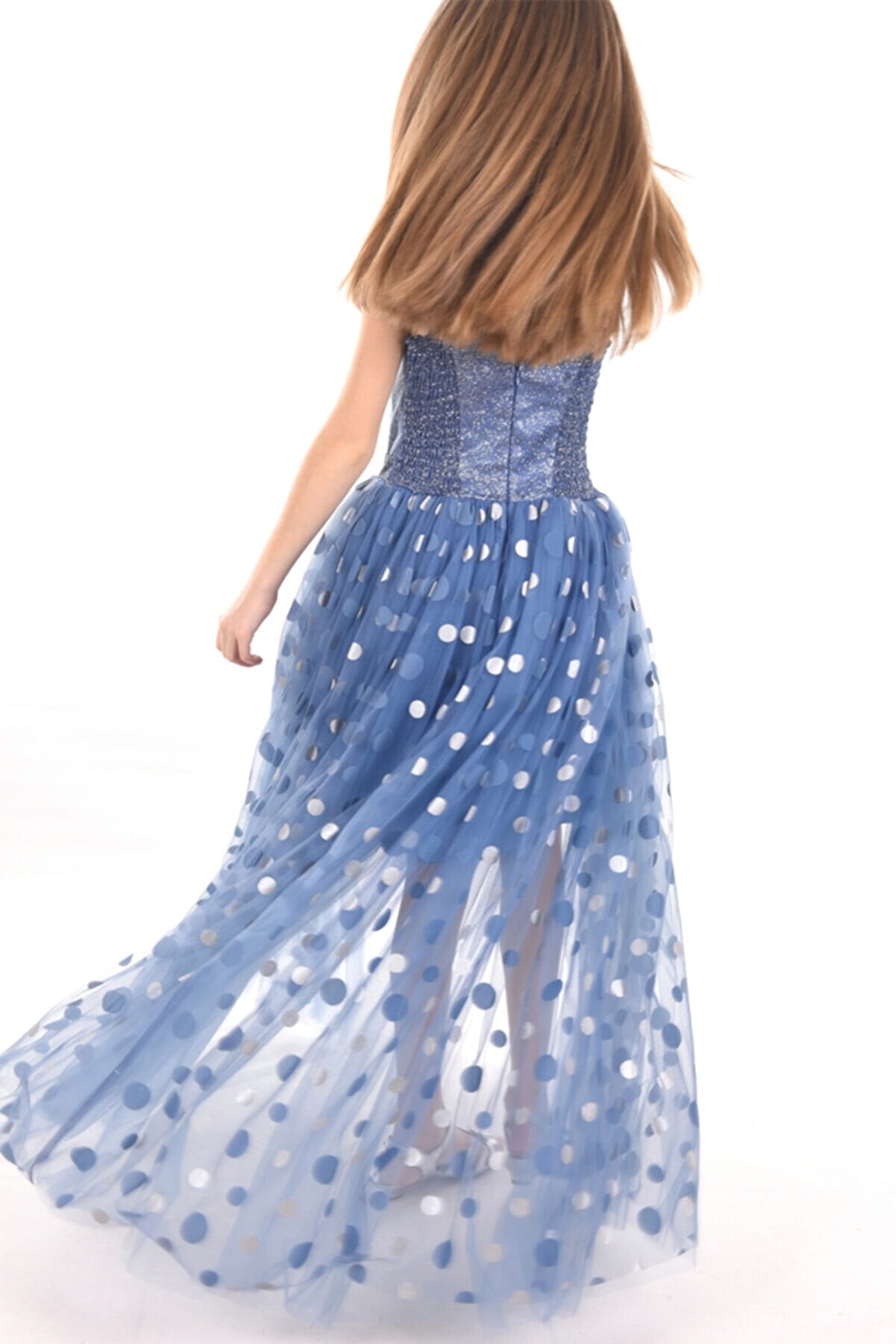 Polka Dot Tulle Dress For Party, Birthday, Evening Dress, Prom Dress