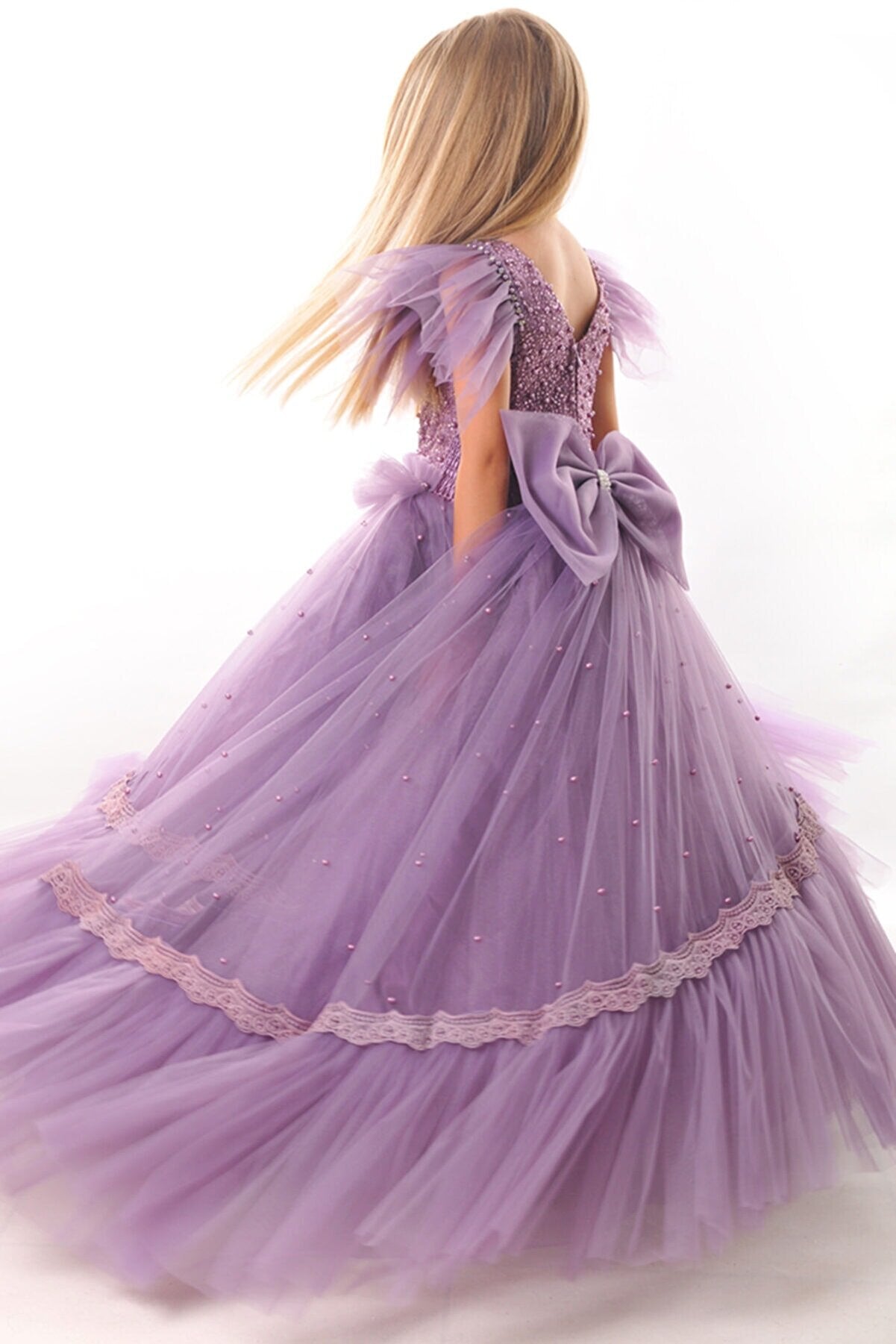 Pearls Puffy New Generation Party, Birthday Evening Dress Wedding Dress