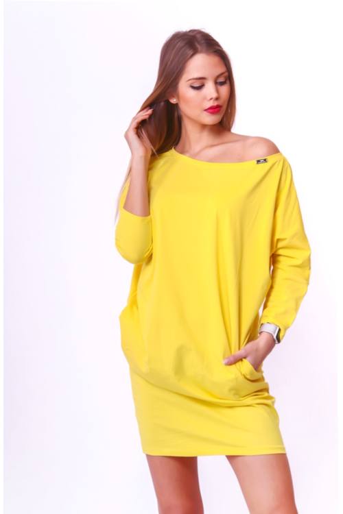 Loose Fit Side Pocket Mini Dress