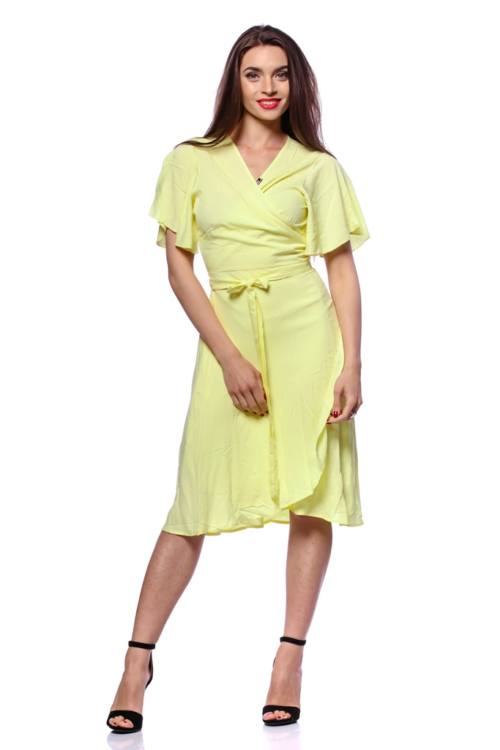 Tie Waist Wrap Front Mini Dress