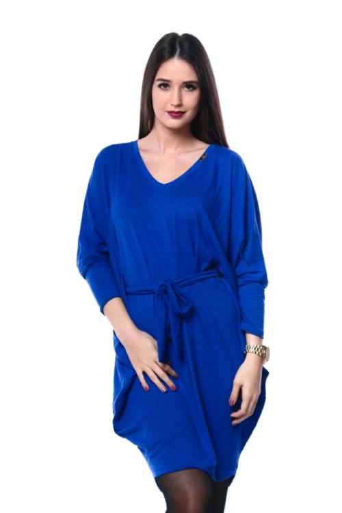 Tie Waist Loose Fit Mini Dress