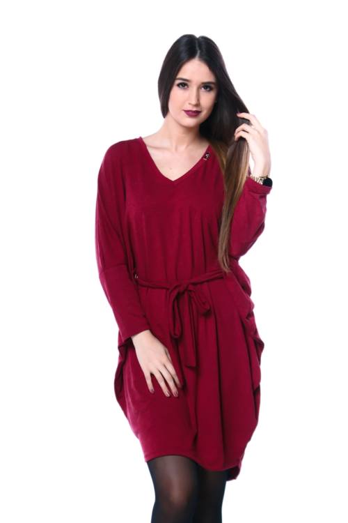 Tie Waist Loose Fit Mini Dress