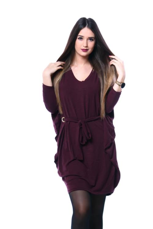 Tie Waist Loose Fit Mini Dress