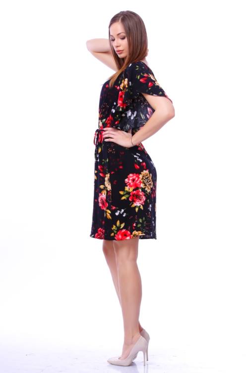 New Tie Waist Floral Print Mini Dress