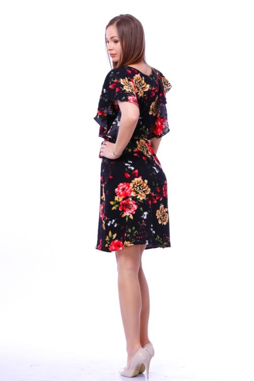 New Tie Waist Floral Print Mini Dress