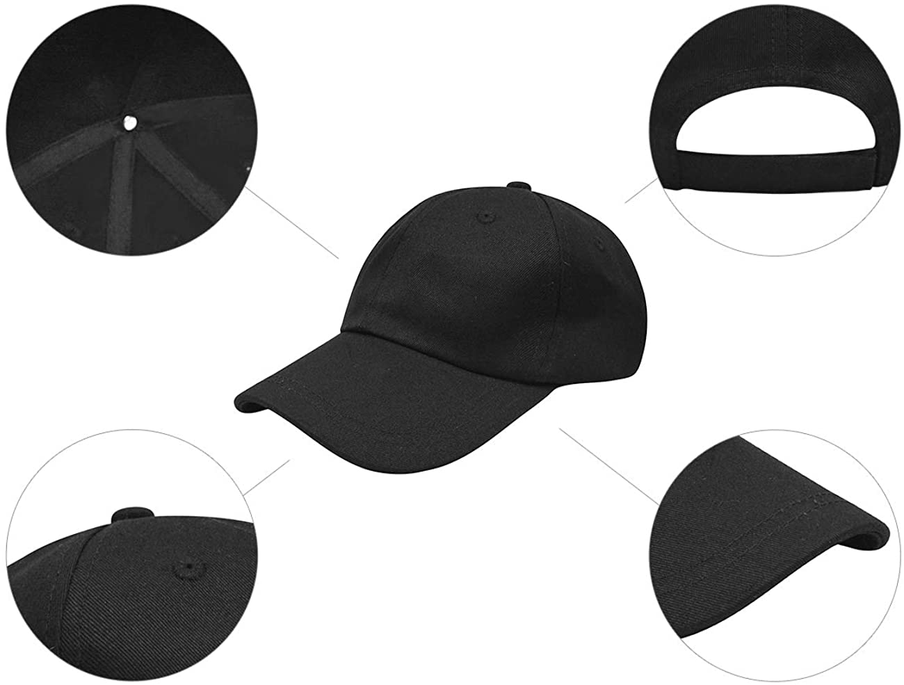 Custom logo Baseball Caps, Promotional Baseball Hats For Men and Women - One Size Fits All
