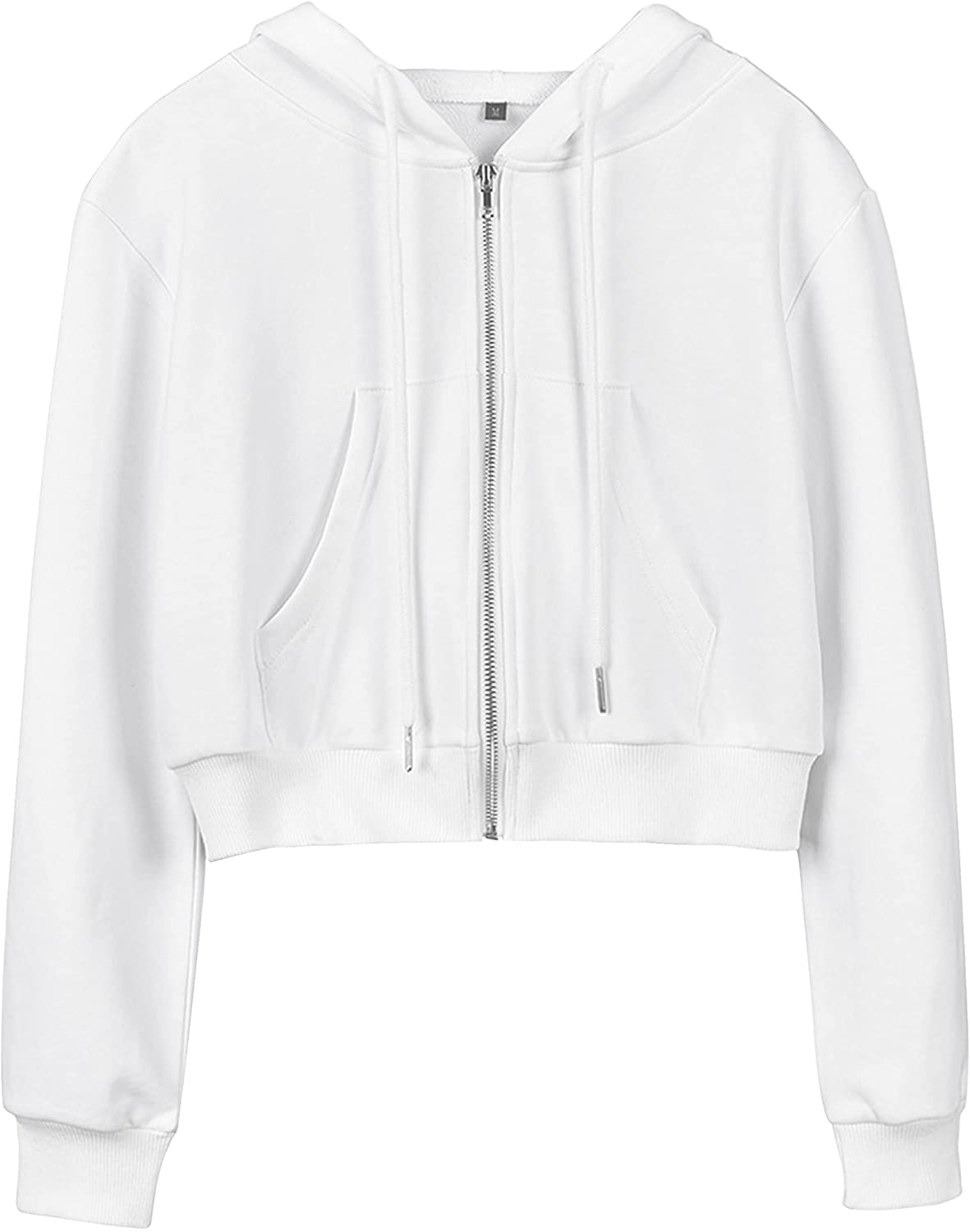 Wholesale Women's Long Sleeve Cropped Zip Up Hoodies