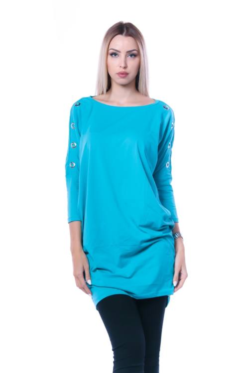 Eyelet Loose Fit Mini Dress