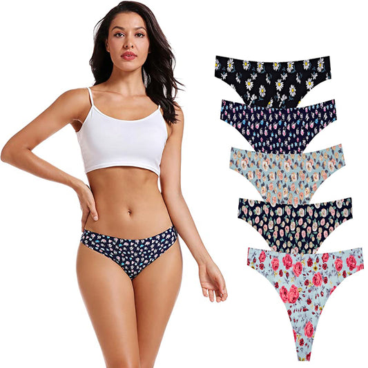 Wholesale Seamless Underwear for Women No Show Floral Bikini Panties Lace