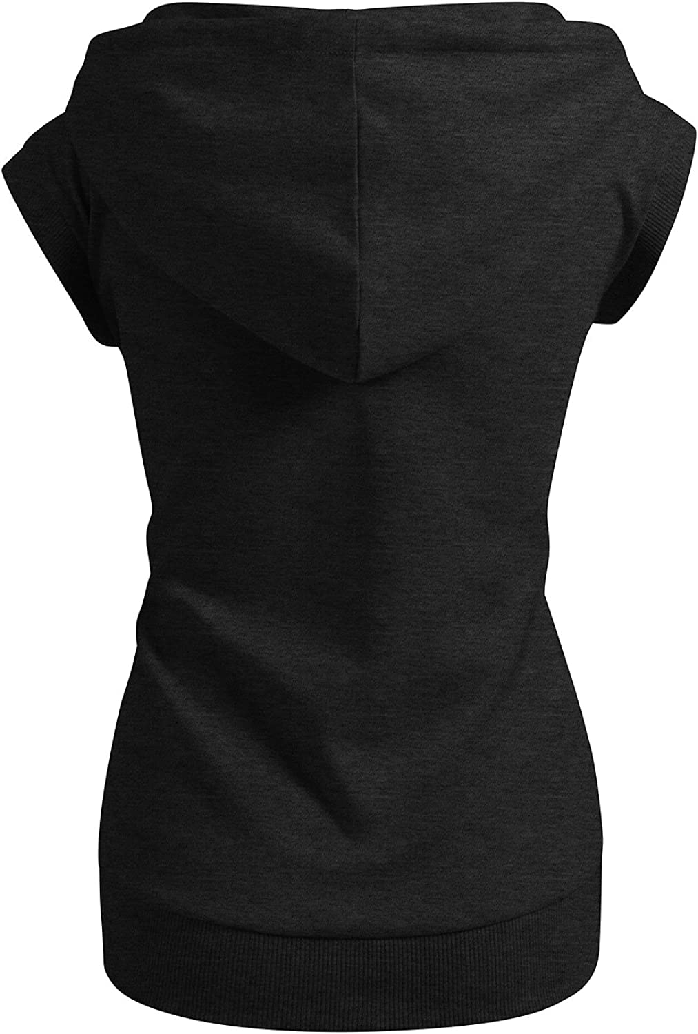 Wholesale Women's Short Sleeve Fleece Hoody Classic Drawstring Pullover