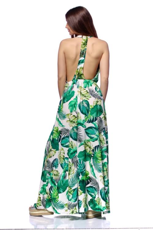 New Tropical Print Maxi Dress