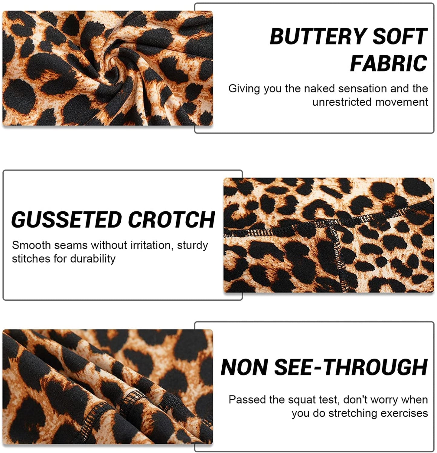 Wholesale High Waisted Leopard Leggings Soft Slim Tummy Control Printed Pants