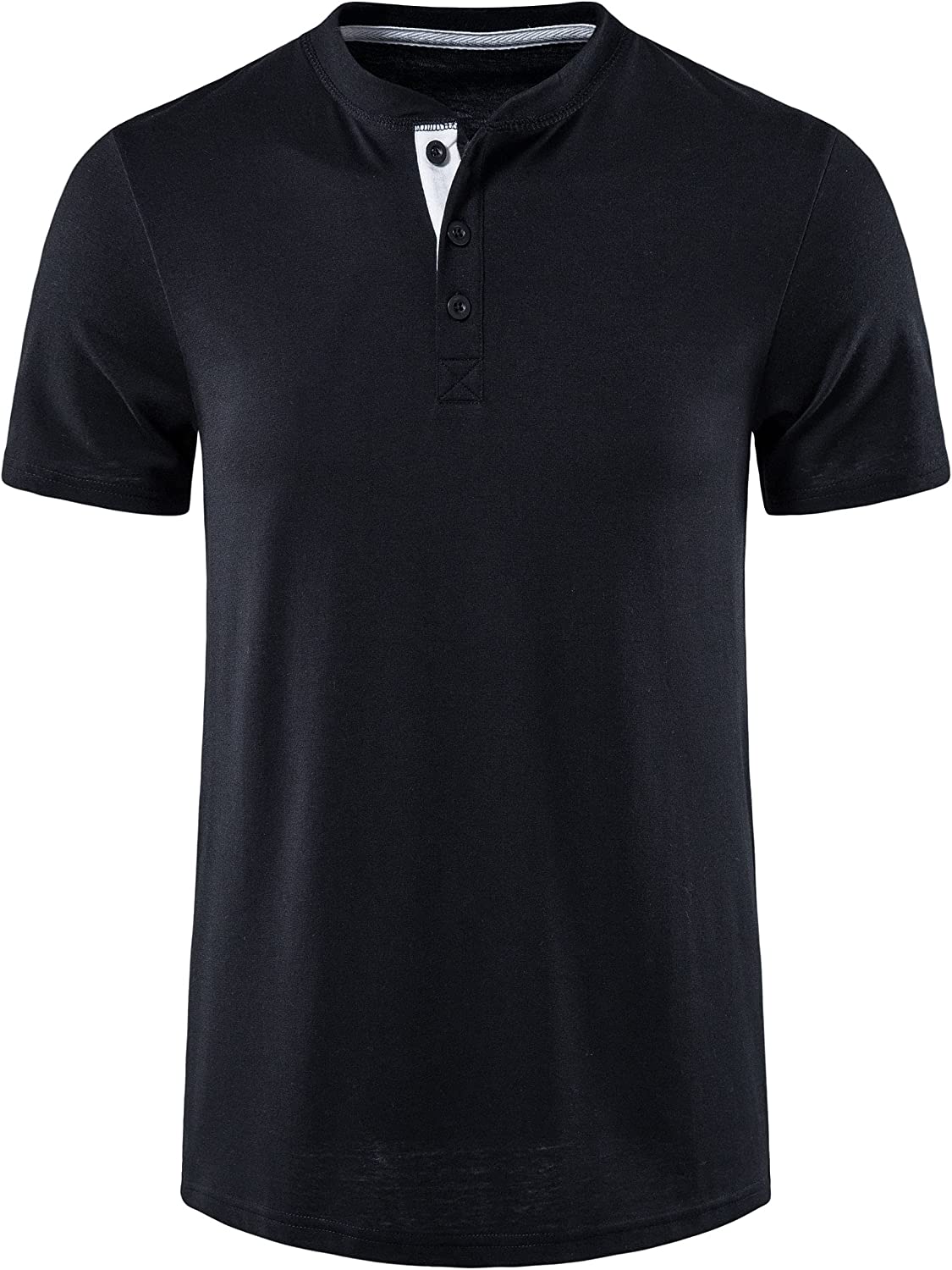 Wholesale Mens Short Sleeve Casual Lightweight Basic Henley T-Shirt