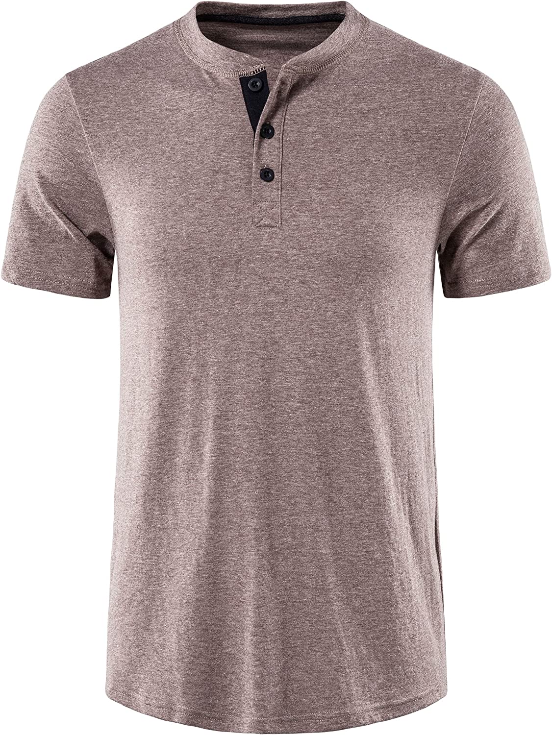 Wholesale Mens Short Sleeve Casual Lightweight Basic Henley T-Shirt