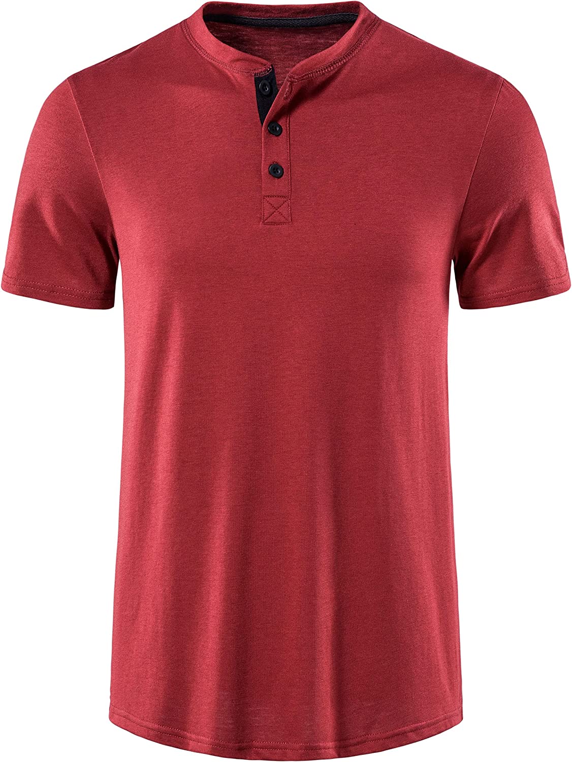 Wholesale Mens Short Sleeve Casual Lightweight Basic Henley T-Shirt
